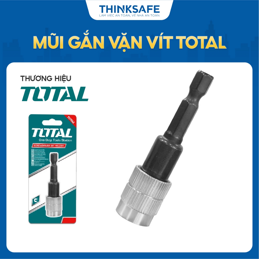 Mũi gắn vặn vít 60mm Total TAC462602, Thoát ra nhanh chóng, Cấu trúc một mảnh cho momen xoắn lớn, có từ tính - Thinksafe