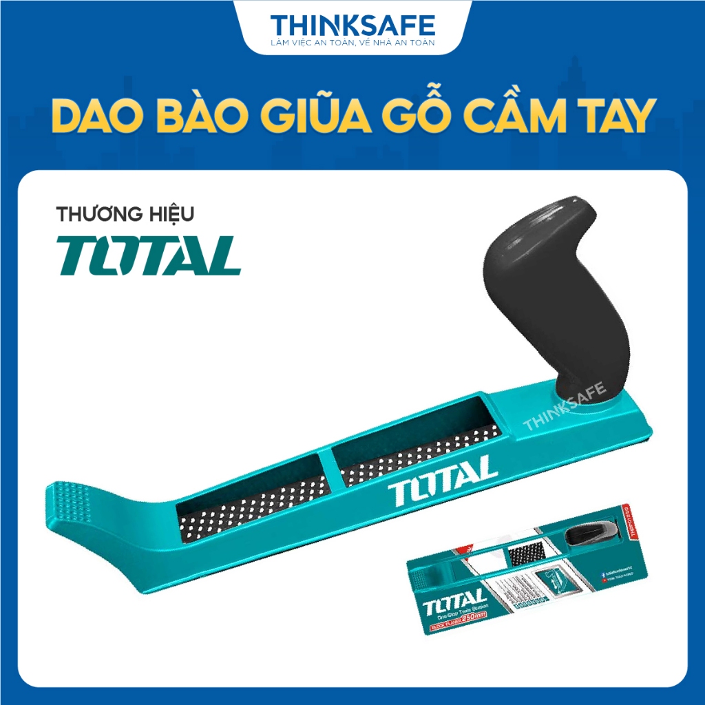 Dao bào - Lưỡi dao bào dũa gỗ cầm tay Total THBP01250 dài 250mm có thể được thay đổi lưỡi chất lượng cao - Thinksafe