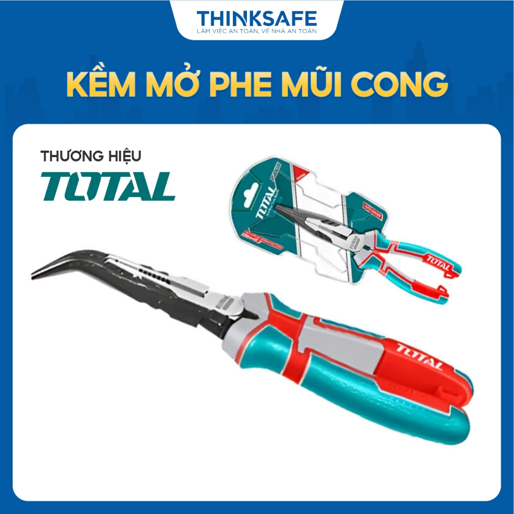 Kìm mở phe mũi cong cao cấp Total THT24816S kích thước 8
