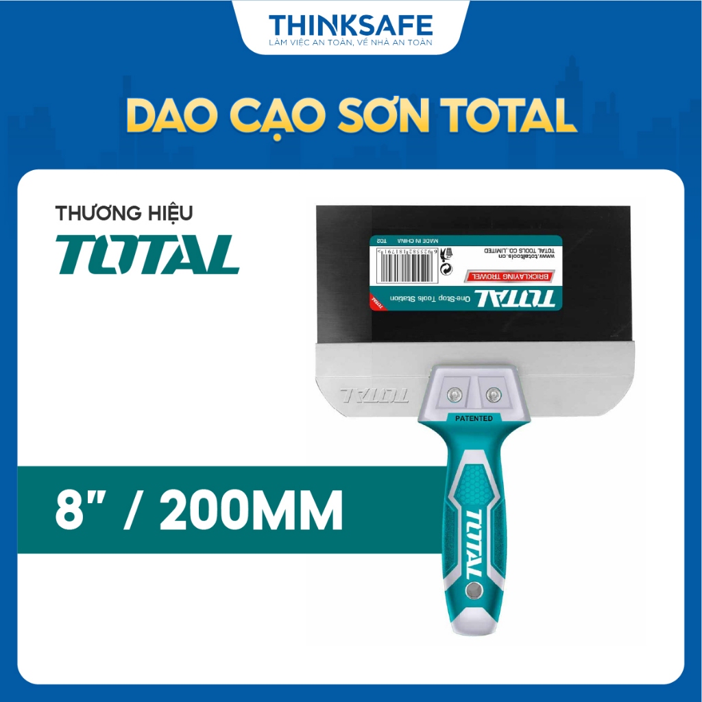 Dao cạo sơn TOTAL THPUT38200 Kích thước 8inch / 200mm tay cầm chống trượt đa chức năng hợp kim nhôm bền chắc - Thinksafe
