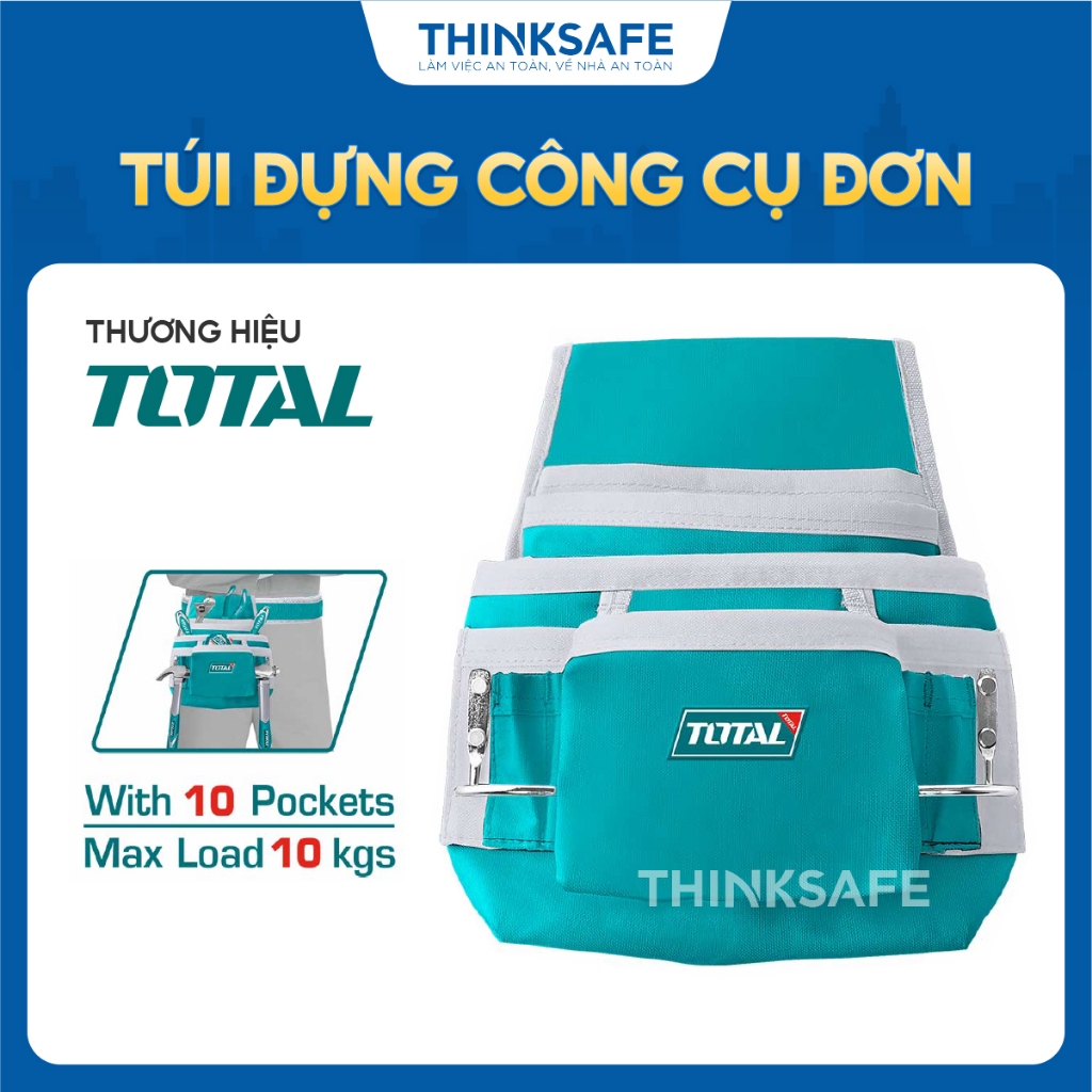 Túi đựng công cụ đơn Total THT16P1011 kích thước L32*W28cm, chất liệu 600D polyester, chính hãng - Thinksafe