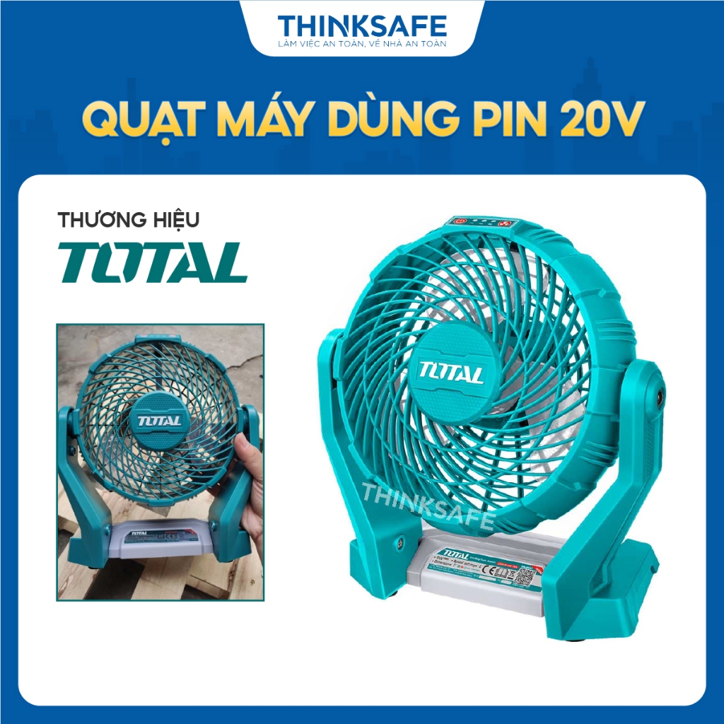 Quạt máy dùng pin 20V Total 7-12inch mang lại sự tiện lợi, không kèm pin sạc, phân phối chính hãng - Thinksafe