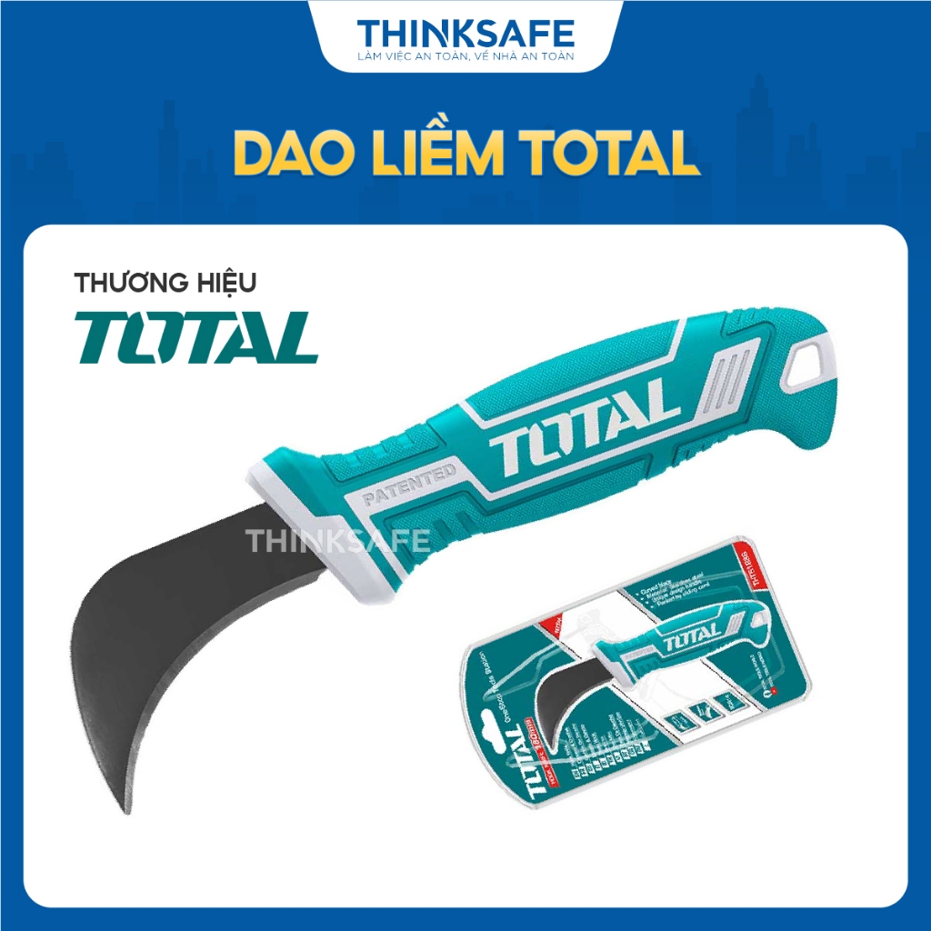Dao liềm Total THT51886 kích thước 180mm chất liệu thép không gỉ Tay cầm thiết kế độc đáo, Dao lưỡi cong - Thinksafe