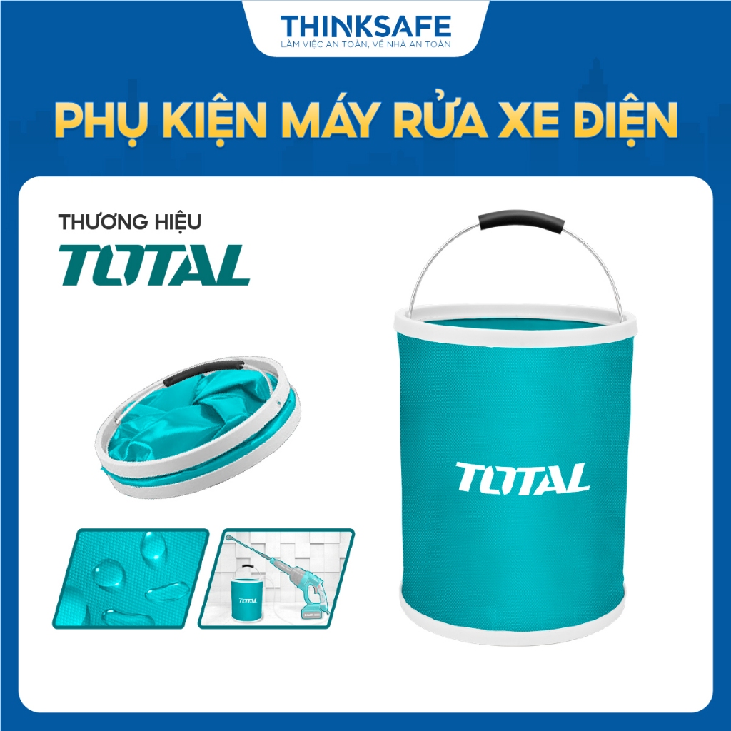 Phụ kiện máy rửa xe điện Total, cọ bàn chải xịt rửa, xô gấp gọn phân phối chính hãng - Thinksafe