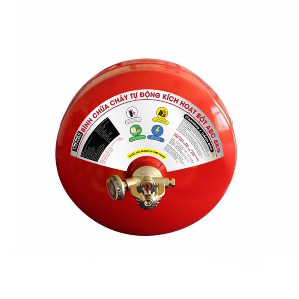 Bình chữa cháy Cầu ABC 6kg - 8kg TOMOKEN sản xuất tại Việt Nam có tem kiểm định, Bình cứu hoả chính hãng - Thinksafe