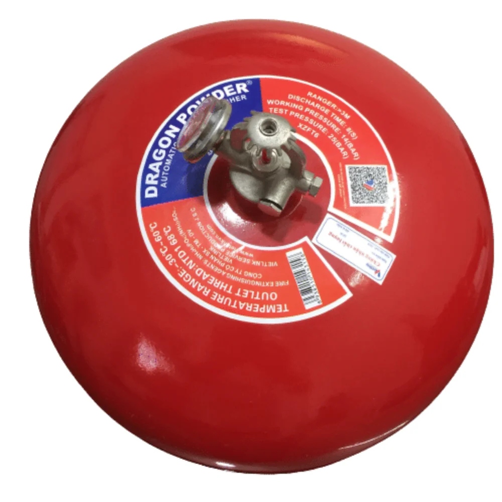 Bình cầu chữa cháy ABC 6KG - 8KG DRAGON sản xuất tại Việt Nam có team kiểm định, chính hãng - Thinksafe