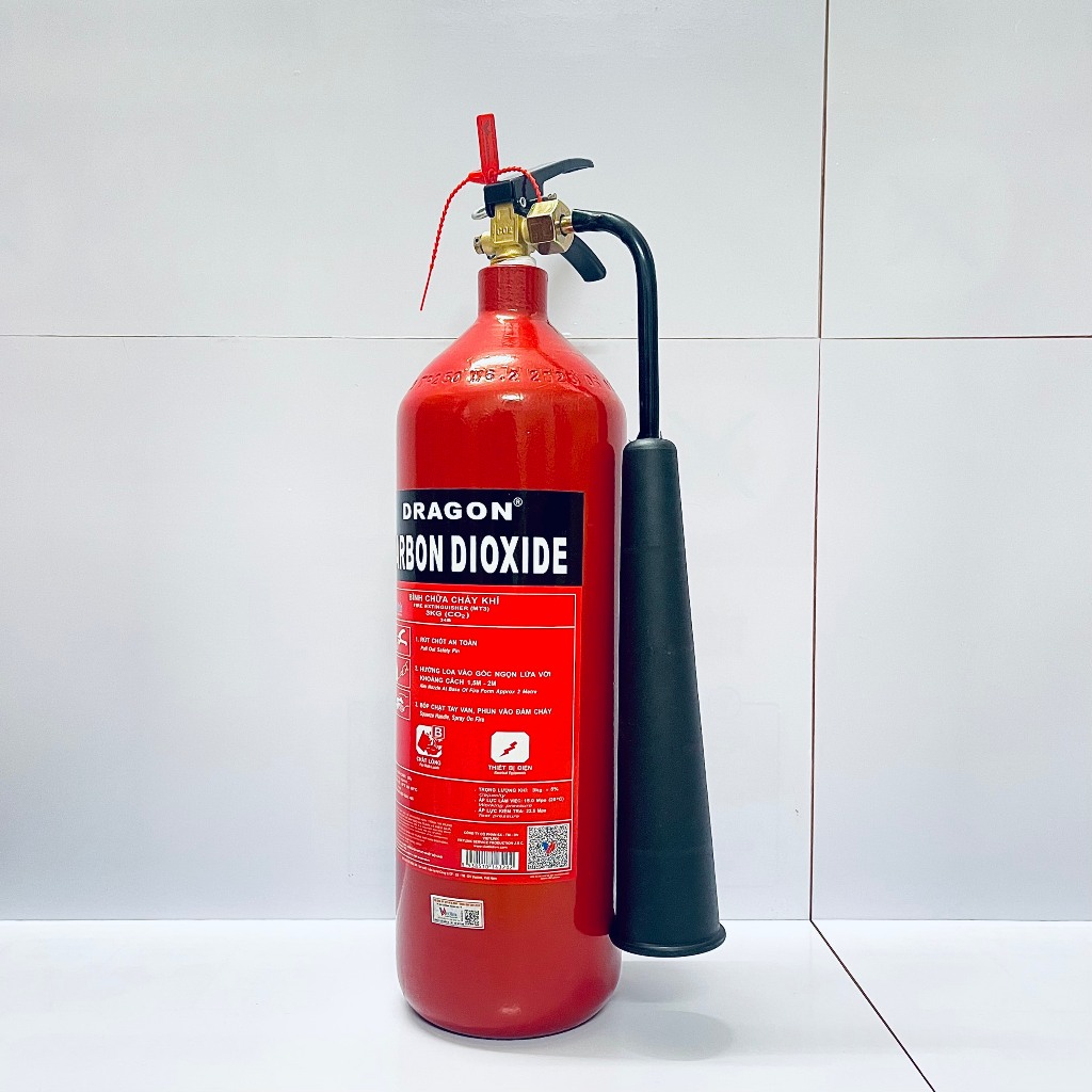 Bình chữa cháy CO2 3KG - 5KG DRAGON sản xuất tại Việt Nam có team kiểm định, chính hãng - Thinksafe