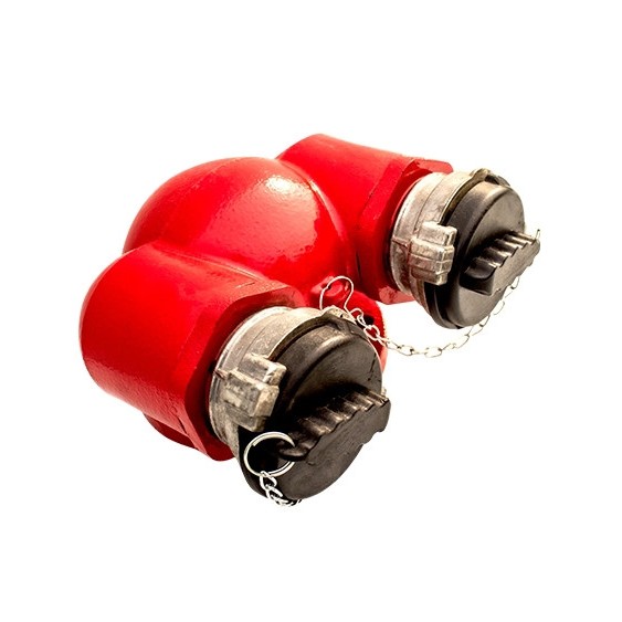 Họng đôi cơ khí chữa cháy FUJI có tem kiểm định, Áp suất làm việc 1.6 Mpa, Trụ chữa cháy chính hãng - Thinksafe