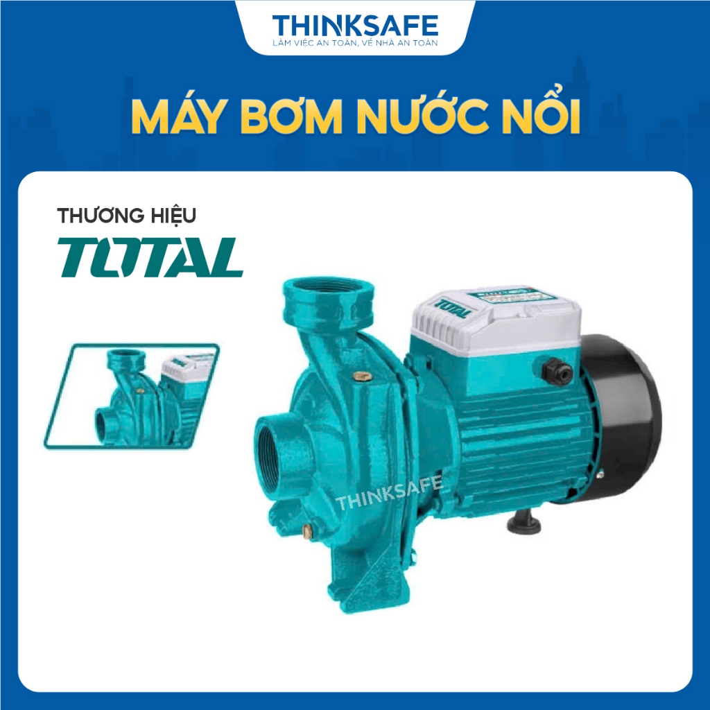 Máy bơm nước nổi Total, công suất 1500W - 3000W, đầu bơm tối đa 18m, lực hút tối đa 8m - 9m, chính hãng - Thinksafe