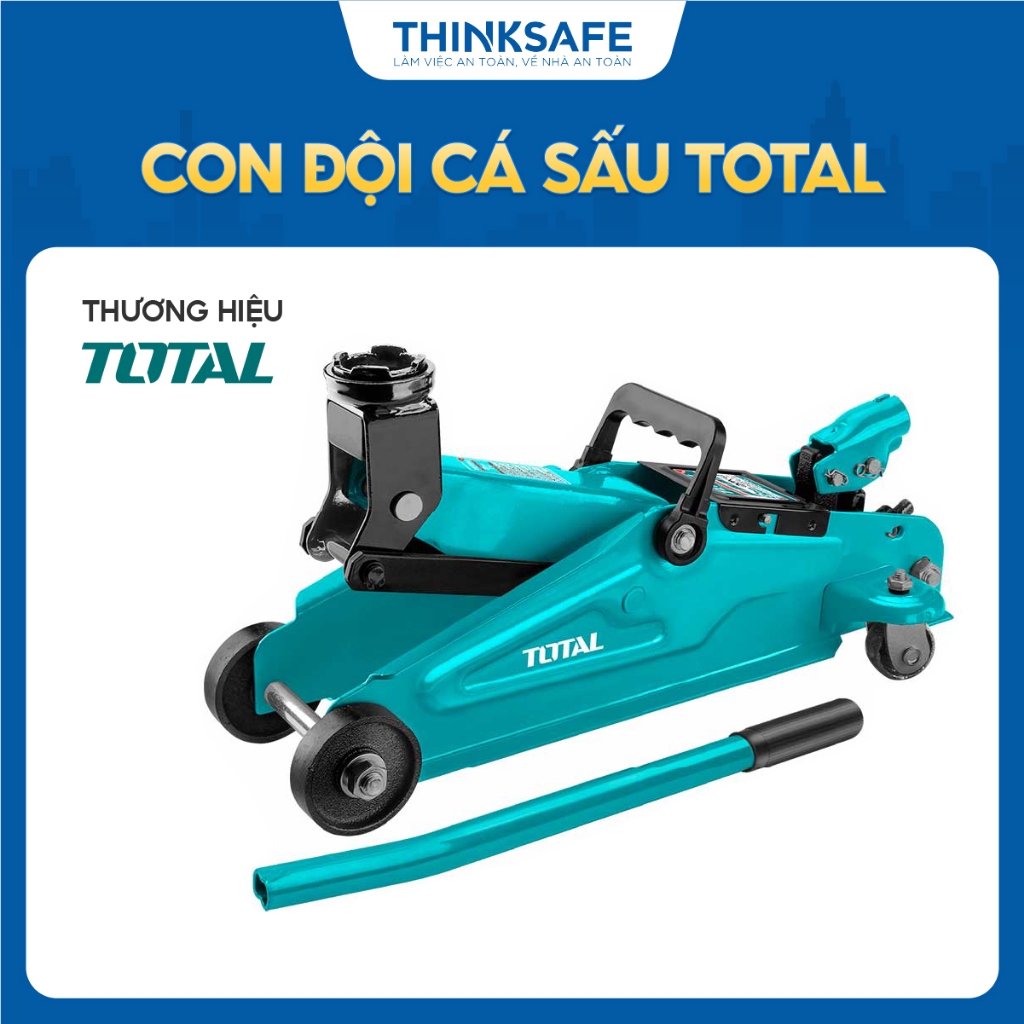 Con đội cá sấu TOTAL khả năng đội 2 tấn - 2.5 tấn, chiều cao đội từ 340mm đến 360mm, kích cá sấu nâng tải các loại ô tô