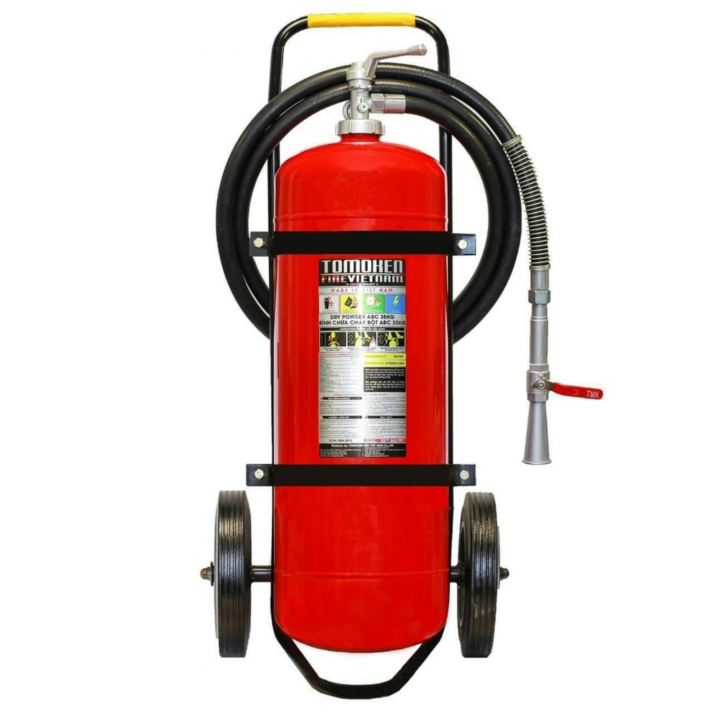 Bình chữa cháy ABC 35KG TOMOKEN sản xuất tại Việt Nam, có tem kiểm định, Bình cứu hoả chính hãng - Thinksafe
