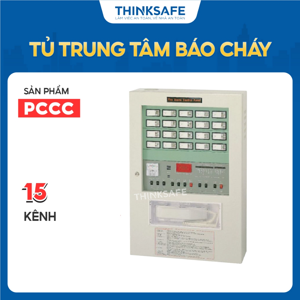 Tủ Trung tâm báo cháy 4 - 15 kênh HORING, Kích thước 350mm x 285mm x 105mm, Tủ điều khiển báo cháy chính hãng-Thinksafe