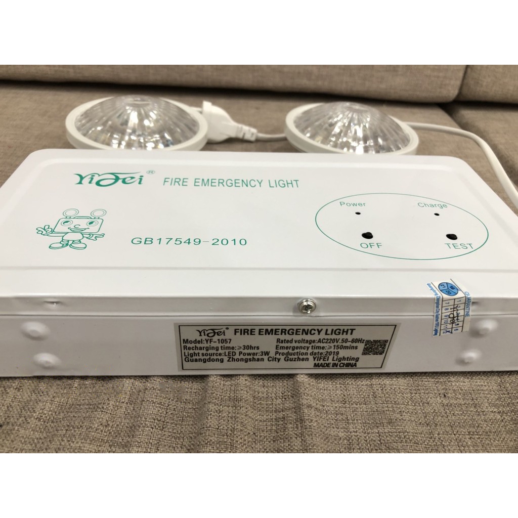 Đèn sự cố khẩn cấp chiếu sáng PCCC, có tem kiểm định chính hãng, đèn báo hiệu lối thoát - Thinksafe
