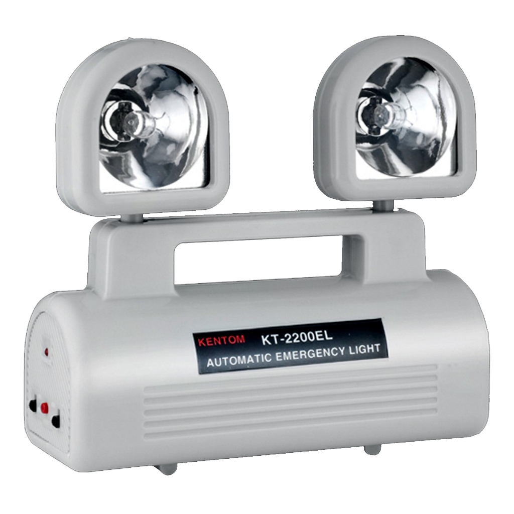 Đèn sự cố sạc khẩn cấp Kentom KT2200, đèn chiếu sáng sự cố ánh sáng vàng, Chính hãng - Thinksafe