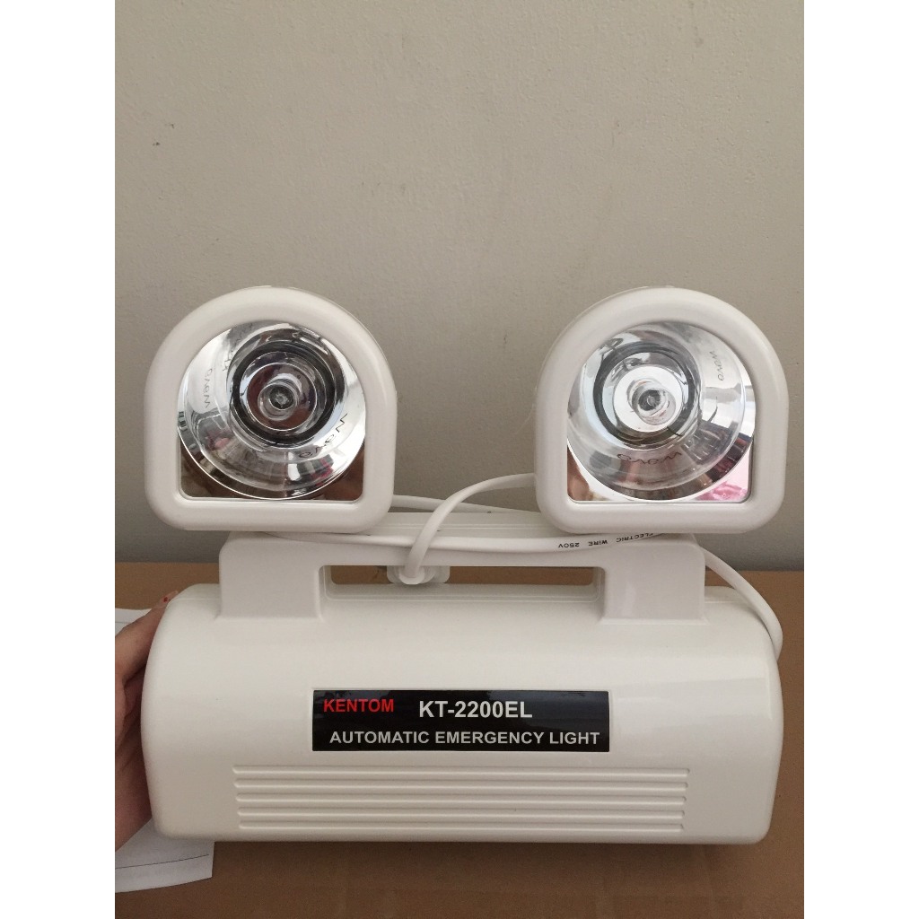 Đèn sự cố sạc khẩn cấp Kentom KT2200, đèn chiếu sáng sự cố ánh sáng vàng, Chính hãng - Thinksafe