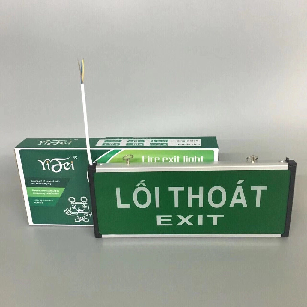 Đèn exit china có tem PCCC - lilang, yifei , đèn thoát hiểm, phân phối chính hãng - Thinksafe