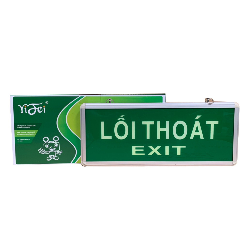 Đèn exit china có tem PCCC - lilang, yifei , đèn thoát hiểm, phân phối chính hãng - Thinksafe