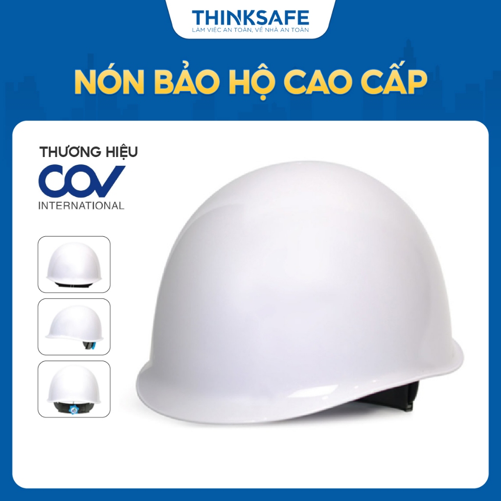 Nón bảo hộ  cao cấp COV Hàn Quốc, nón công trình bảo hộ nhựu ABS bảo vệ đầu, chống va đập đâm xuyên COV-HF-007