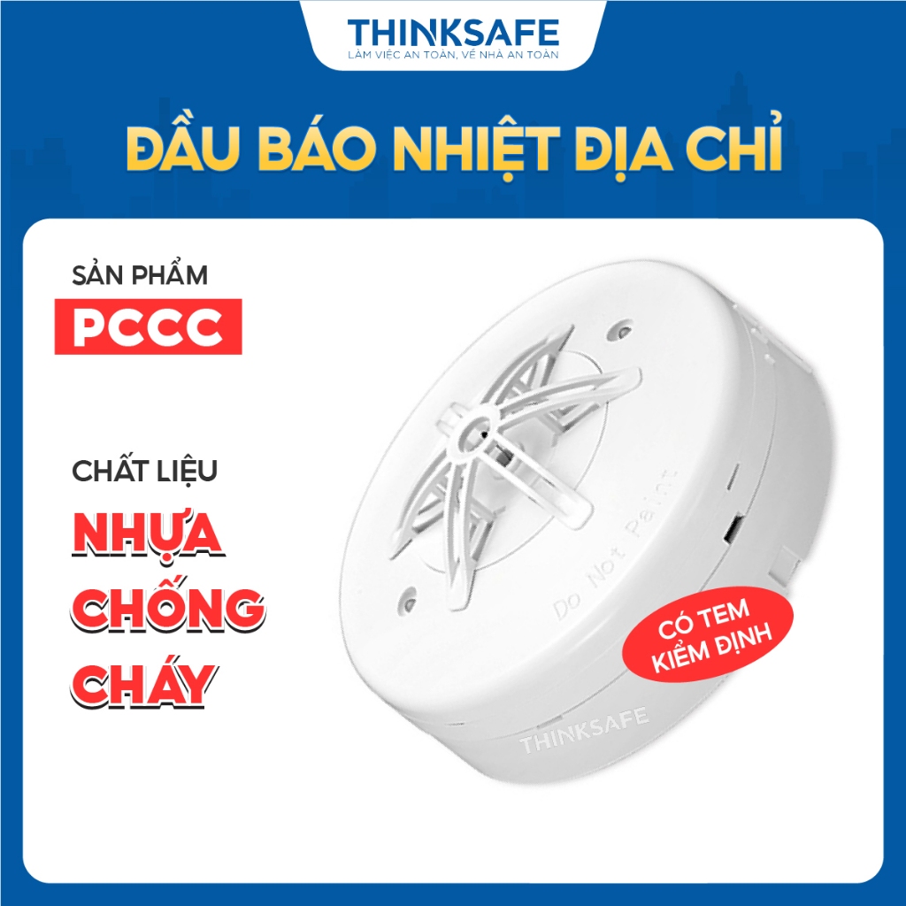 Đầu báo nhiệt địa chỉ HORING PCCC, có tem kiểm định, chất liệu nhựa chống cháy, chính hãng -Thinksafe