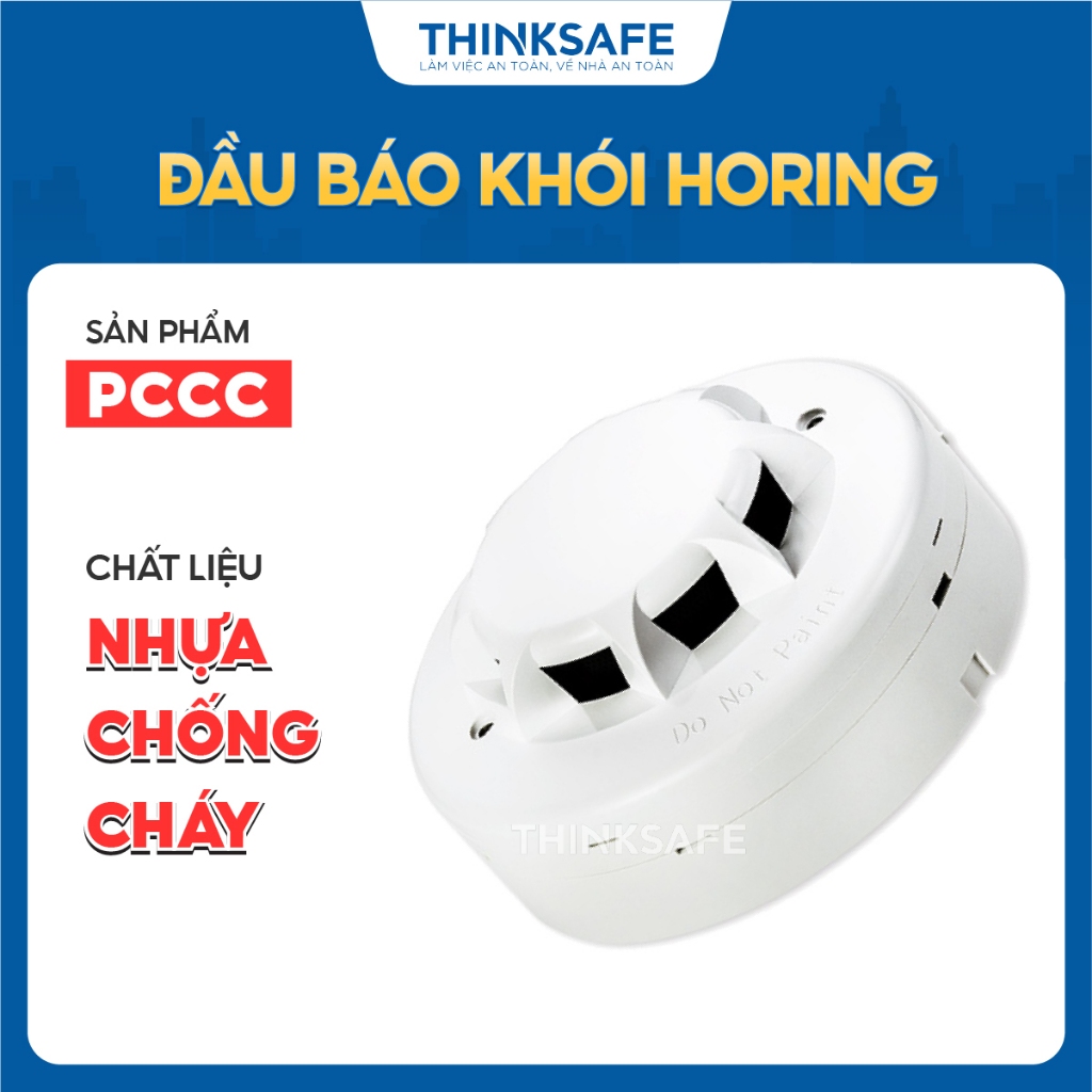 Đầu báo khói HORING 0811-2, kích thước 102x47mm, vật liệu nhựa chống cháy, điện áp 12 ~ 30V DC, chính hãng - Thinksafe