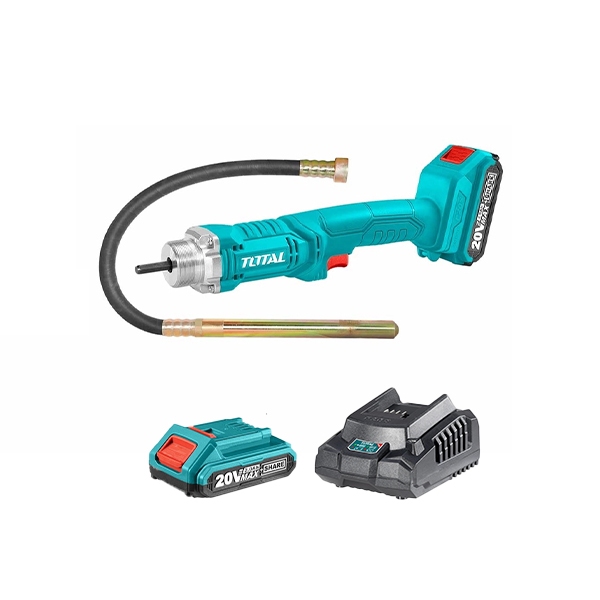 Máy đầm bê tông dùng pin 20V Total tốc độ không tải 2300v/p, đường kính dây đầm 35x120mm, Máy rung bê tông  - Thinksafe