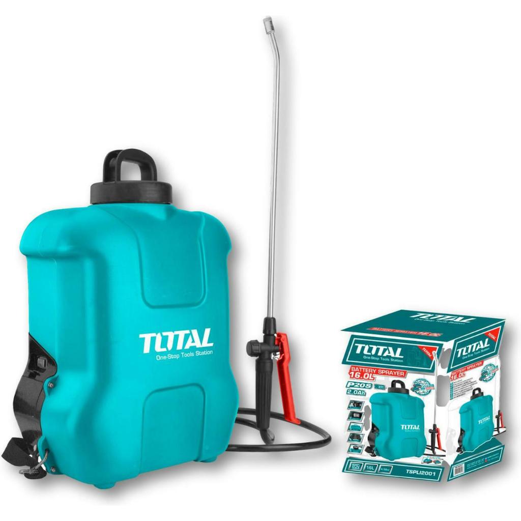 Máy phun thuốc 16L dùng pin TOTAL 12V - 20V, chất liệu nhựa PE, áp xuất 3 - 5 bar, không kèm pin và sạc - Thinksafe