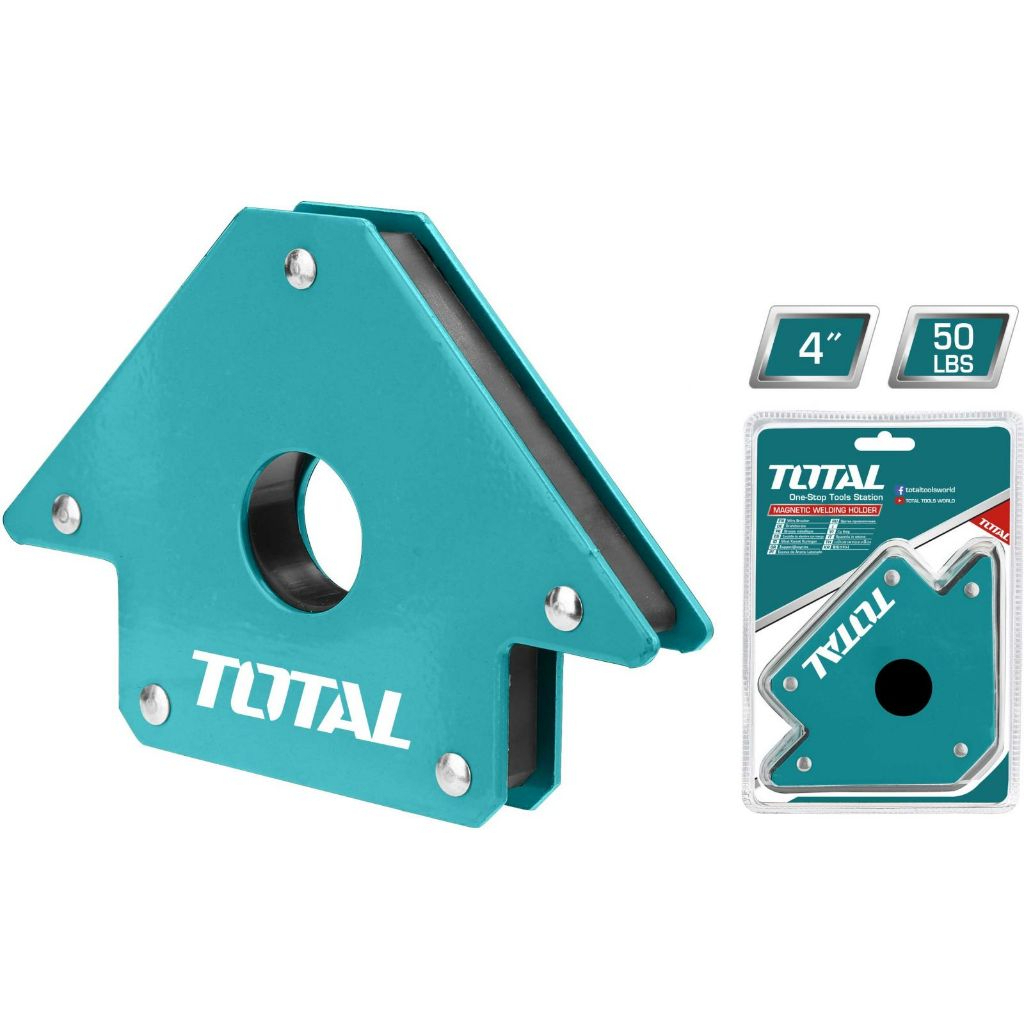 Ke góc nam châm Total kích thước 3 inch - 5 inch, chất liệu nam châm và thép, ke góc hàn 45 °, 90 °, 135 ° - Thinksafe