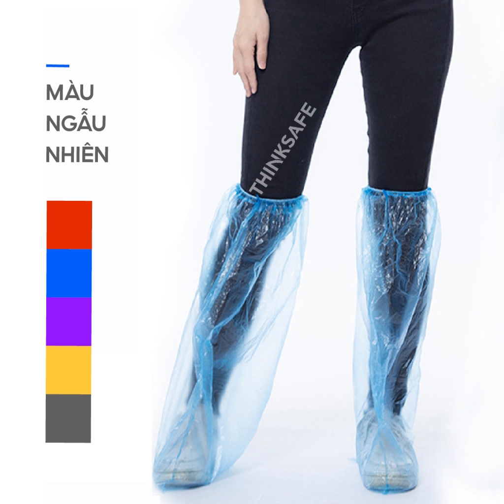 Áo mưa cánh dơi siêu dai, chống thấm và ủng đi mưa nilong 60cm, áo mưa choàng thời trang đi xe máy - Thinksafe