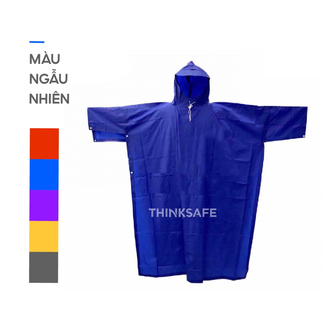 Áo mưa cánh dơi siêu dai, chống thấm và ủng đi mưa nilong 60cm, áo mưa choàng thời trang đi xe máy - Thinksafe