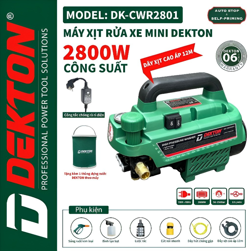 Máy rửa xe Dekton 220V DK-CWR2150
