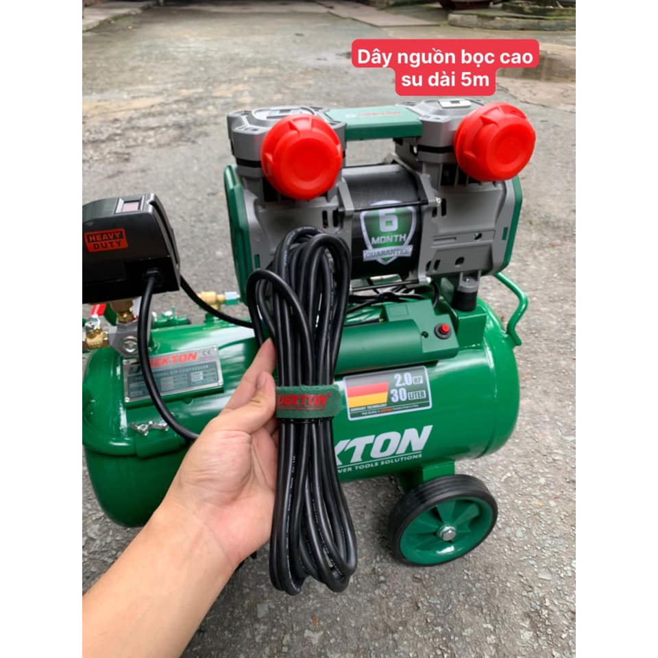 Máy Nén Khí Không Dầu Dekton DK-AC3930PLUS công suất 1500W - 2HP, bình 30L lưu lượng 200 L/P, mô tơ dây đồng - Thinksafe