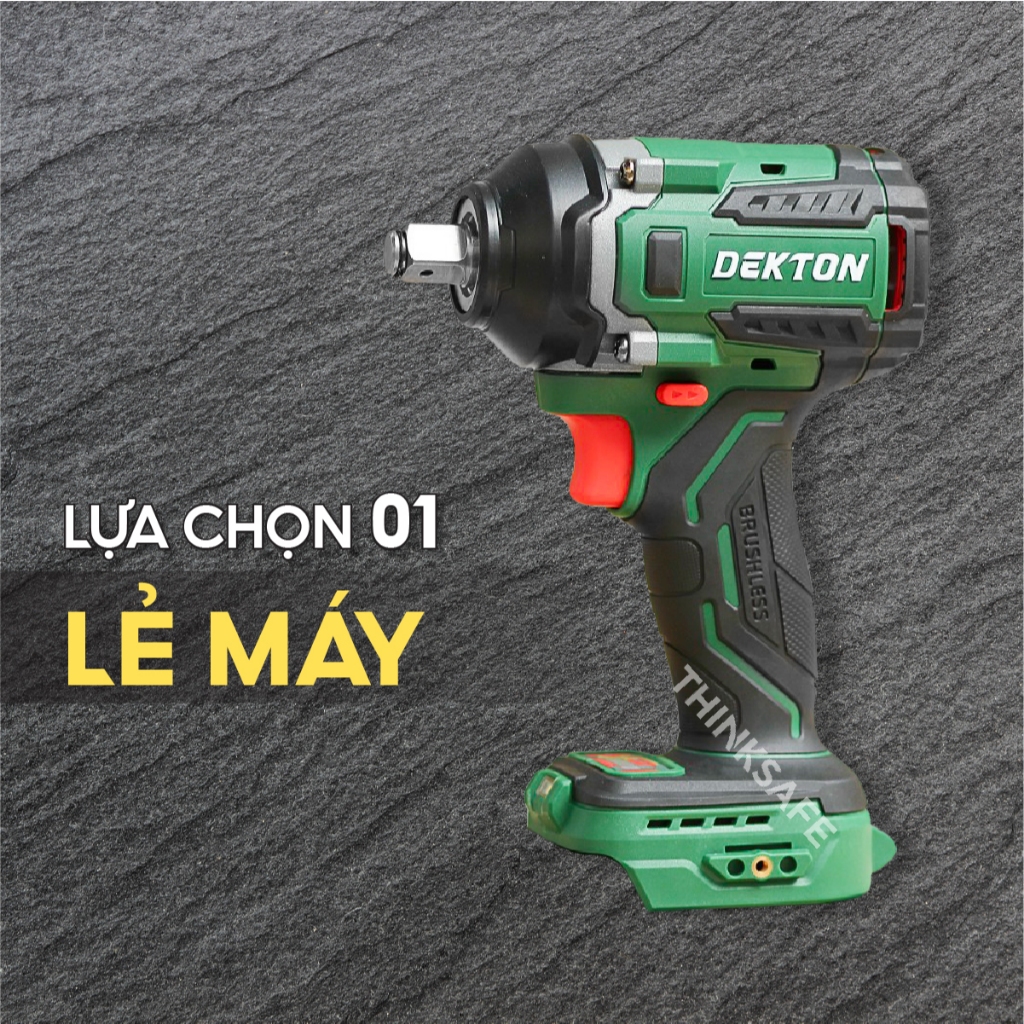 Máy Siết Bulong Dekton M21-IW550Pro, dùng chân pin 21V, lực siết tối đa 550Nm, Chân Pin Phổ Thông Makita