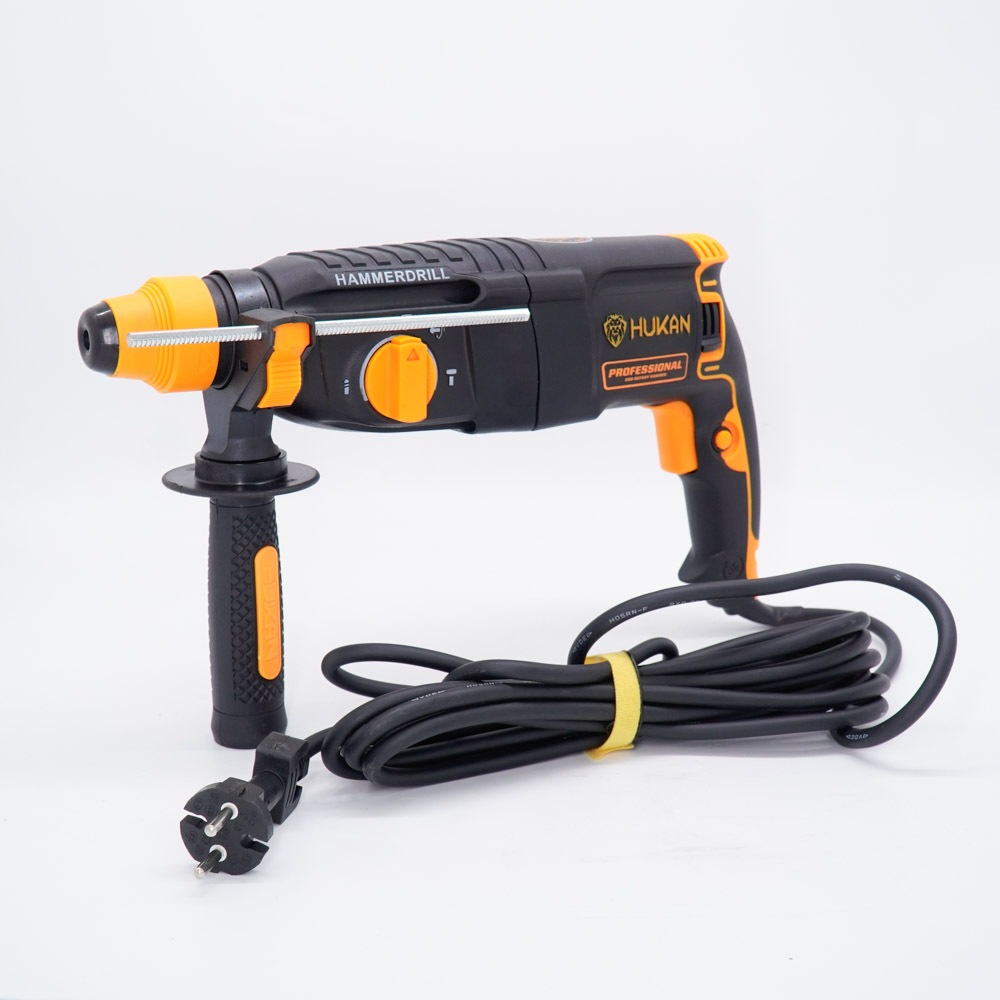 Máy khoan bê tông HUKAN K90, công suất 1020W, Máy khoan cầm tay 3 chức năng khoan thường, khoan búa và đục bê tông