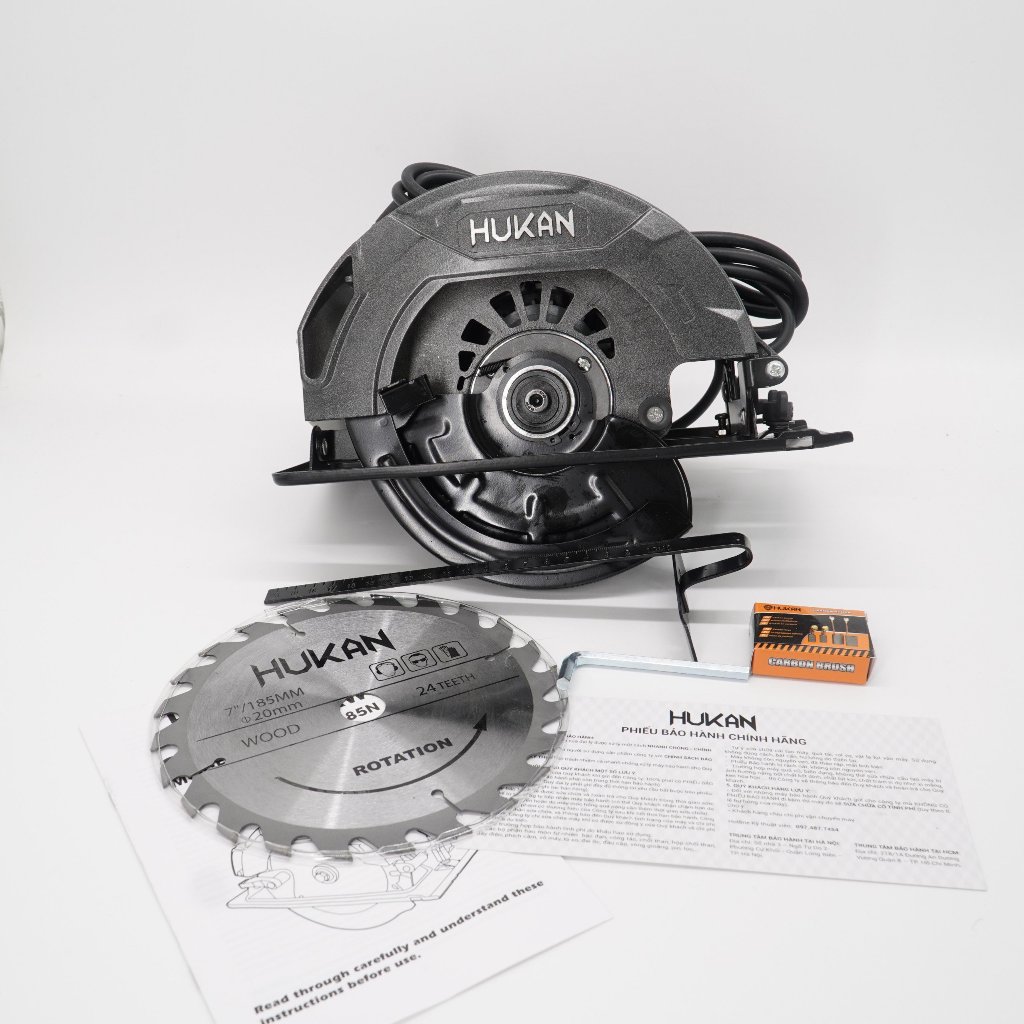 Máy cắt gỗ HUKAN HK-G2-CG185N, công suất 1500W, đường kính lưỡi cắt 185mm, Máy cưa gỗ đĩa tròn - ThinkSafe