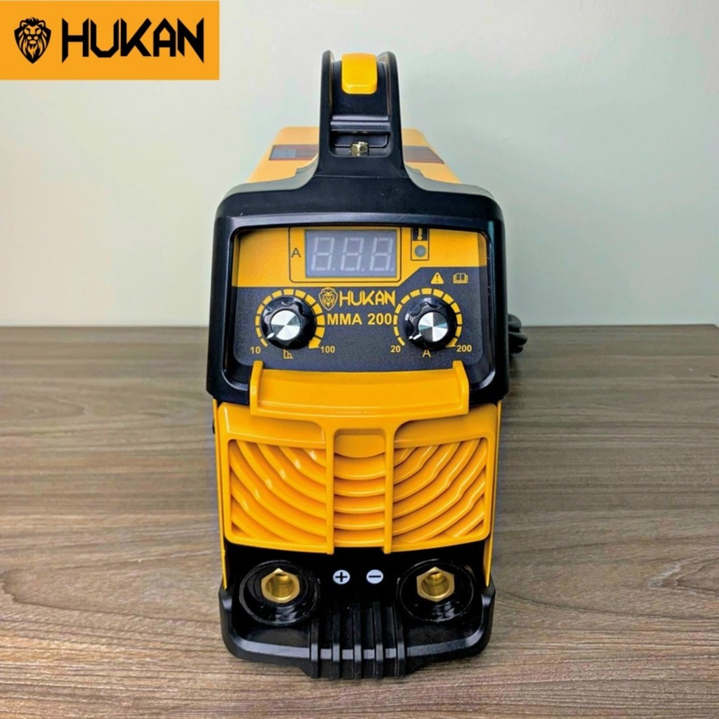Máy hàn điện tử HUKAN MMA-200 IGBT, Công suất 3.9KV, Dòng điện ra 20-200A, Que hàn 1.6-3.2mm