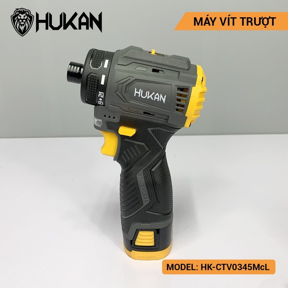 Máy bắn vít dùng pin HUKAN HK- CTV0345IMP, điện áp pin 16.8V, lực siết 45N.m, Máy chuyên vít trượt - ThinkSafe