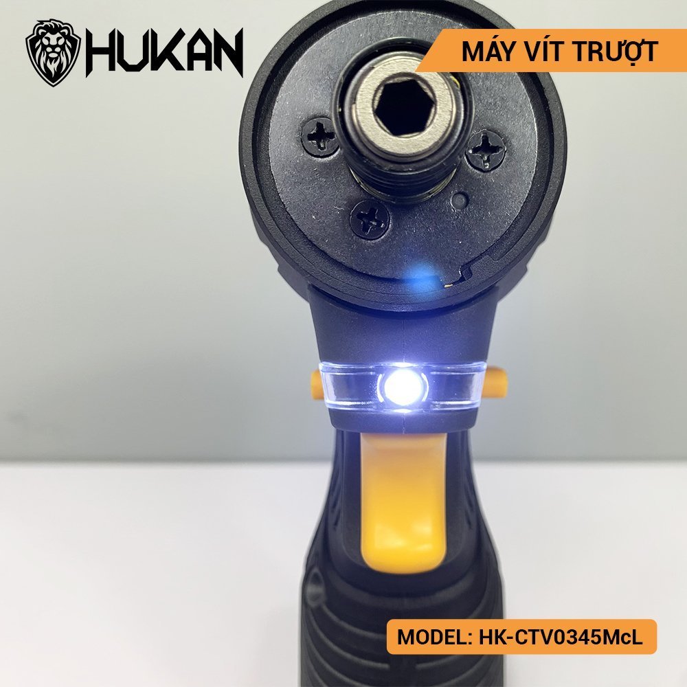 Máy bắn vít dùng pin HUKAN HK- CTV0345IMP, điện áp pin 16.8V, lực siết 45N.m, Máy chuyên vít trượt - ThinkSafe