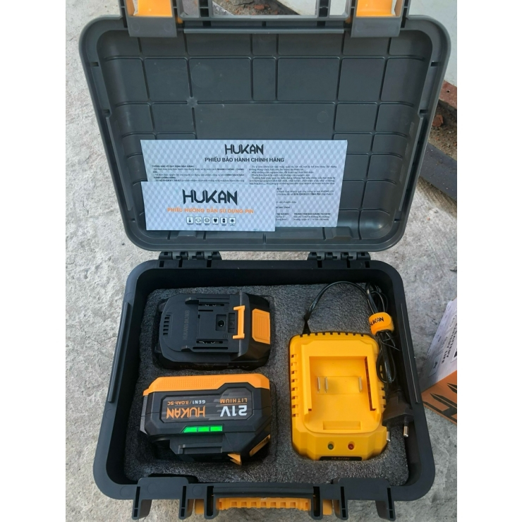 Combo pin HUKAN HM21-G1-CB3000small gồm 2 Pin 10 Cells - 5C Kèm sạc 1.5A, dung lượng pin 3A, dòng xả 5C - ThinkSafe