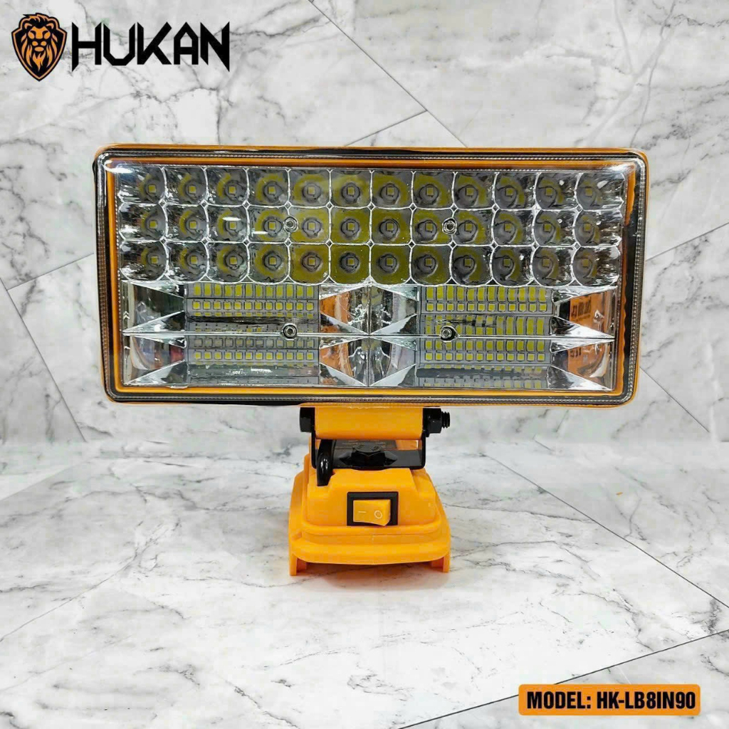 Thân Đèn Led dùng pin HUKAN HK-LB3IN15, HK-LB8IN90, Công suất 15 - 90W, Gồm 12 - 84 bóng đèn pha siêu sáng - ThinkSafe