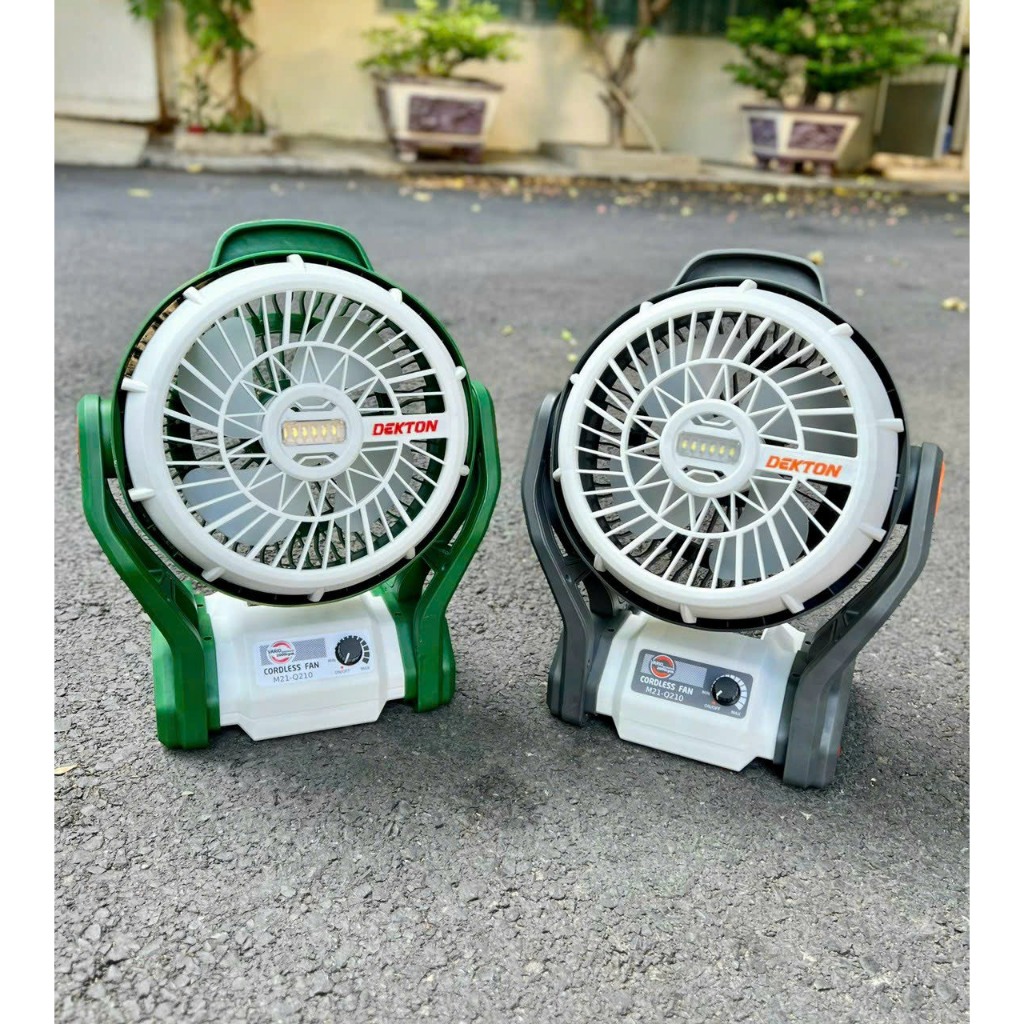 Máy quạt dùng pin Dekton M21-Q210, Dùng được pin và điện, Motor chổi than, Thiết kế nhỏ gọn, nhẹ, Tặng kèm 1 adapter