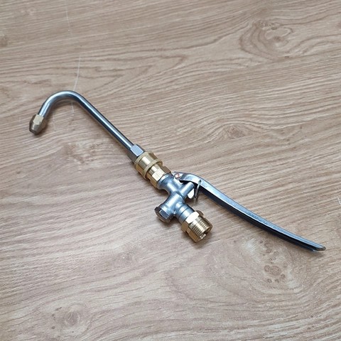 Bộ tay bóp xịt rửa máy lạnh thẳng, cong xoay, (Chân 22mm - Thau 3.5cm)