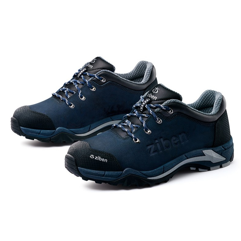 Giày bảo hộ Hàn Quốc ZIBEN 172 màu navy, chống nước, trơn trượt, va đập, Giày thấp cổ kiểu dáng thể thao  - Thinksafe