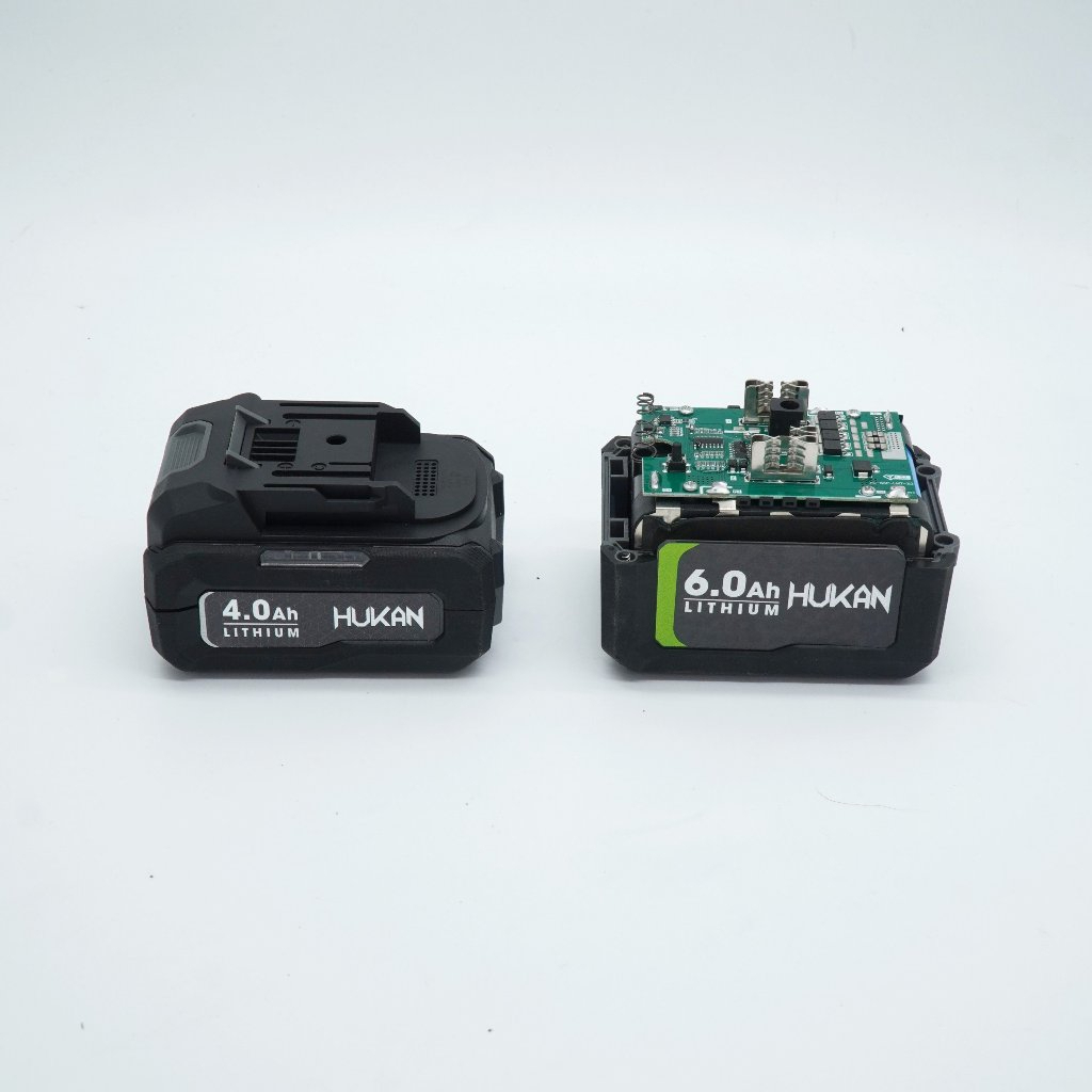 Combo 2 Pin HUKAN gồm pin 4ah và 6ah, sạc 2a gen 2, điện áp 21V, dòng xả 15C, pin 10 cell chính hãng - Thinksafe