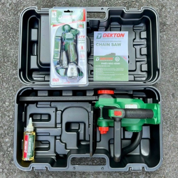 Thân máy cưa xích pin DEKTON M21-CX12BL, Động cơ Không Chổi Than, lam xích 12 inch (chưa pin) - Thinksafe