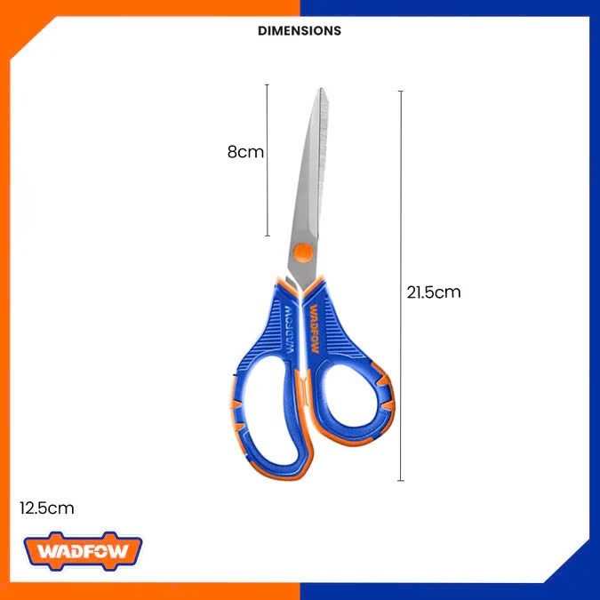 Kéo cắt đa năng WADFOW WSX1601 kích thước 215mm, chất liệu thép không gỉ, kéo cắt vải, cắt giấy - Thinksafe
