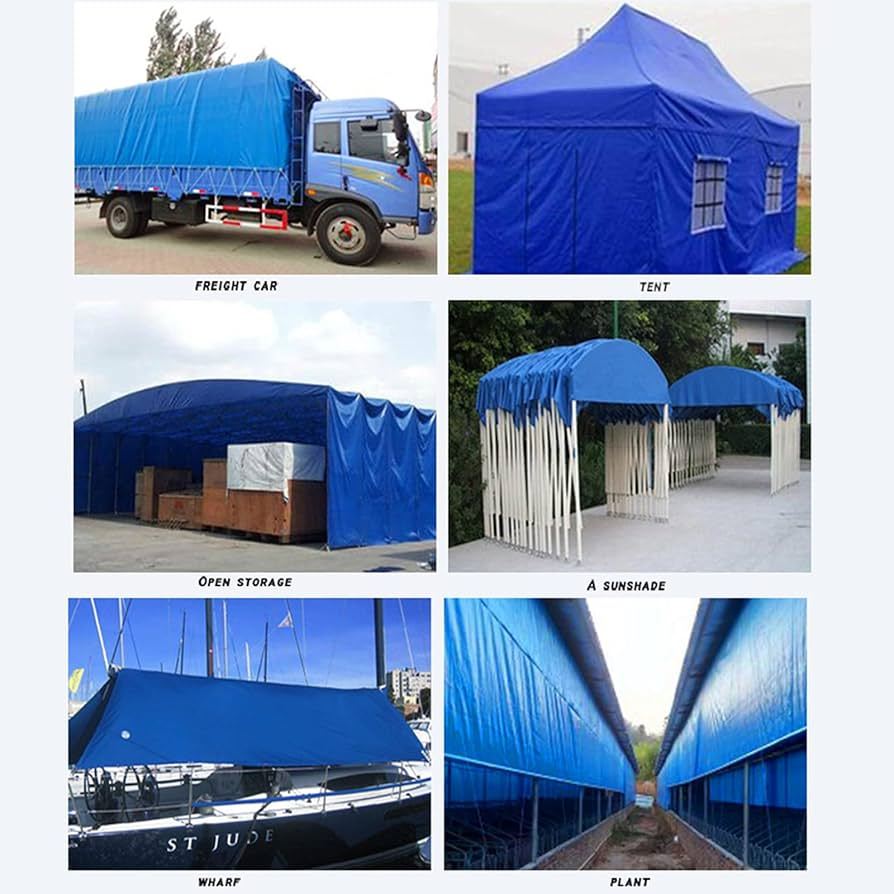 Tấm bạt phủ Wadfow chất liệu PE, kích thước 2mx3m - 5mx6m, độ dày 0.15mm bạt che chắn mái hiên đồ đạc xe hơi - Thinksafe
