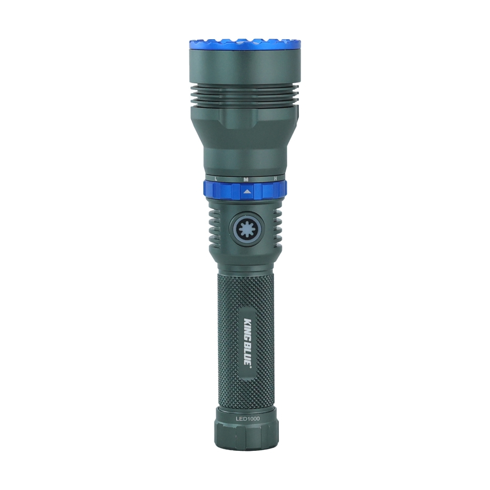Đèn pin siêu sáng KINGBLUE LED1000 có chế độ turbo 30s khoảng cách chiếu sáng 920m có chức năng sạc dự phòng