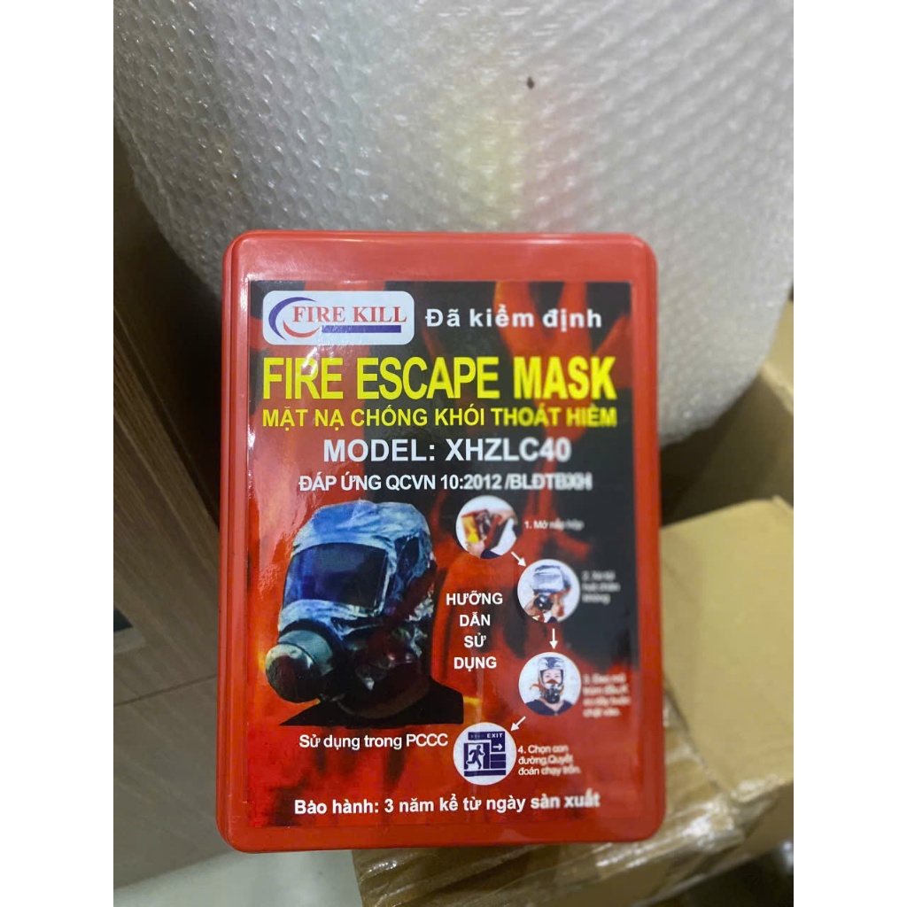 Mặt nạ chống khói TZL30 chất liệu chống cháy tầng lọc than hoạt tính sử dụng khẩn cấp khi xảy ra hỏa hoạn
