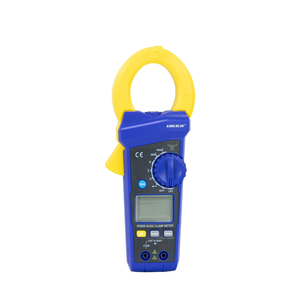 Ampe kìm 600V KingBlue KIG-600 Đồng hồ kẹp dòng vạn năng Chuẩn CAT III, màn hình LCD đo dòng điện, điện áp, điện trở