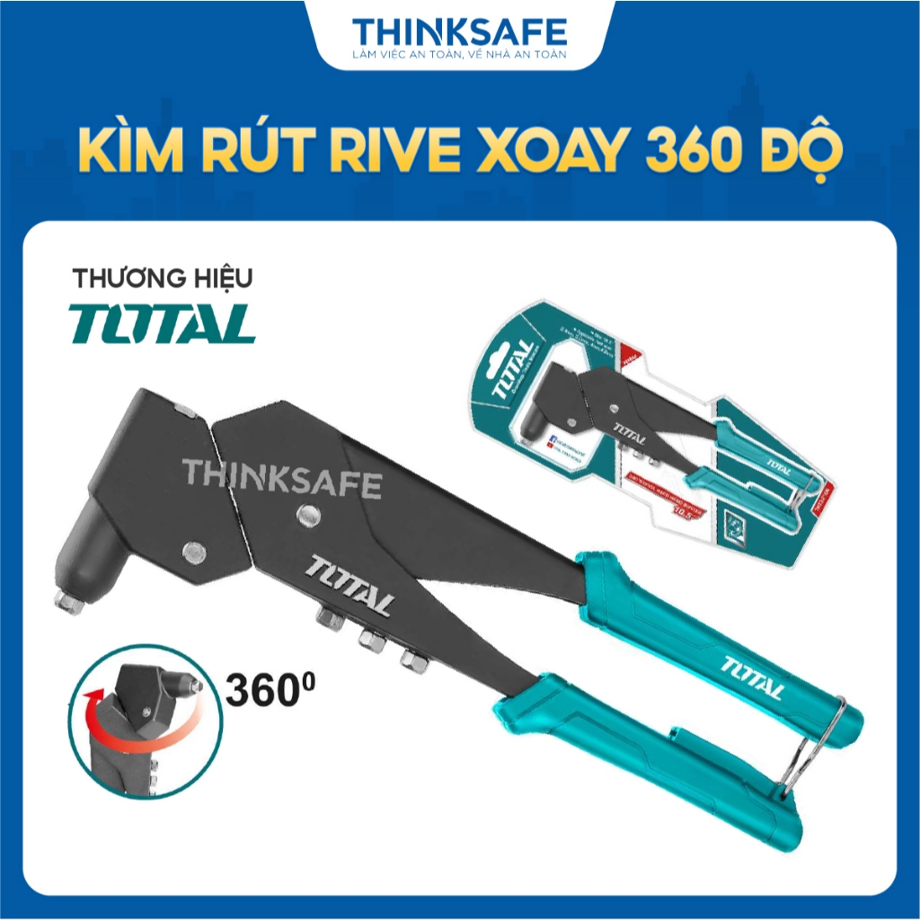 Kìm rút rive xoay 360 độ TOTAL THT32106 Kìm rút đinh tán chuyên dụng từ ...